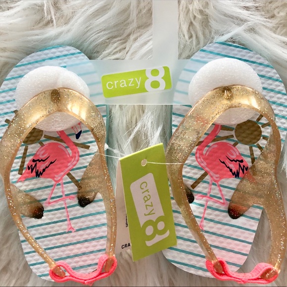 ‼️ GONE 8/13‼️ NWT Crazy 8 Flamingo Sandals, 3-4 - Picture 2 of 5